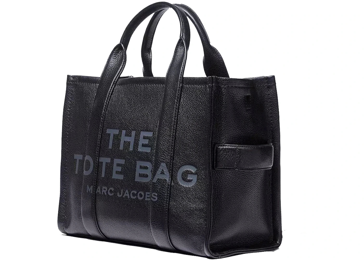 Marc Jacobs Leder-Tragetasche, mittelgroß, Schwarz