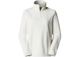 The North Face Women's Glacier Fleece 1/4 Zip Hoodie White Dune