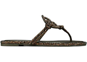 Tory Burch Miller Knotted Crystal Sandals Cocoa (Women's)