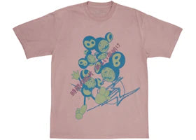 Travis Scott Cactus Jack x Fragment x Takashi Murakami The Dawn Tee Pink