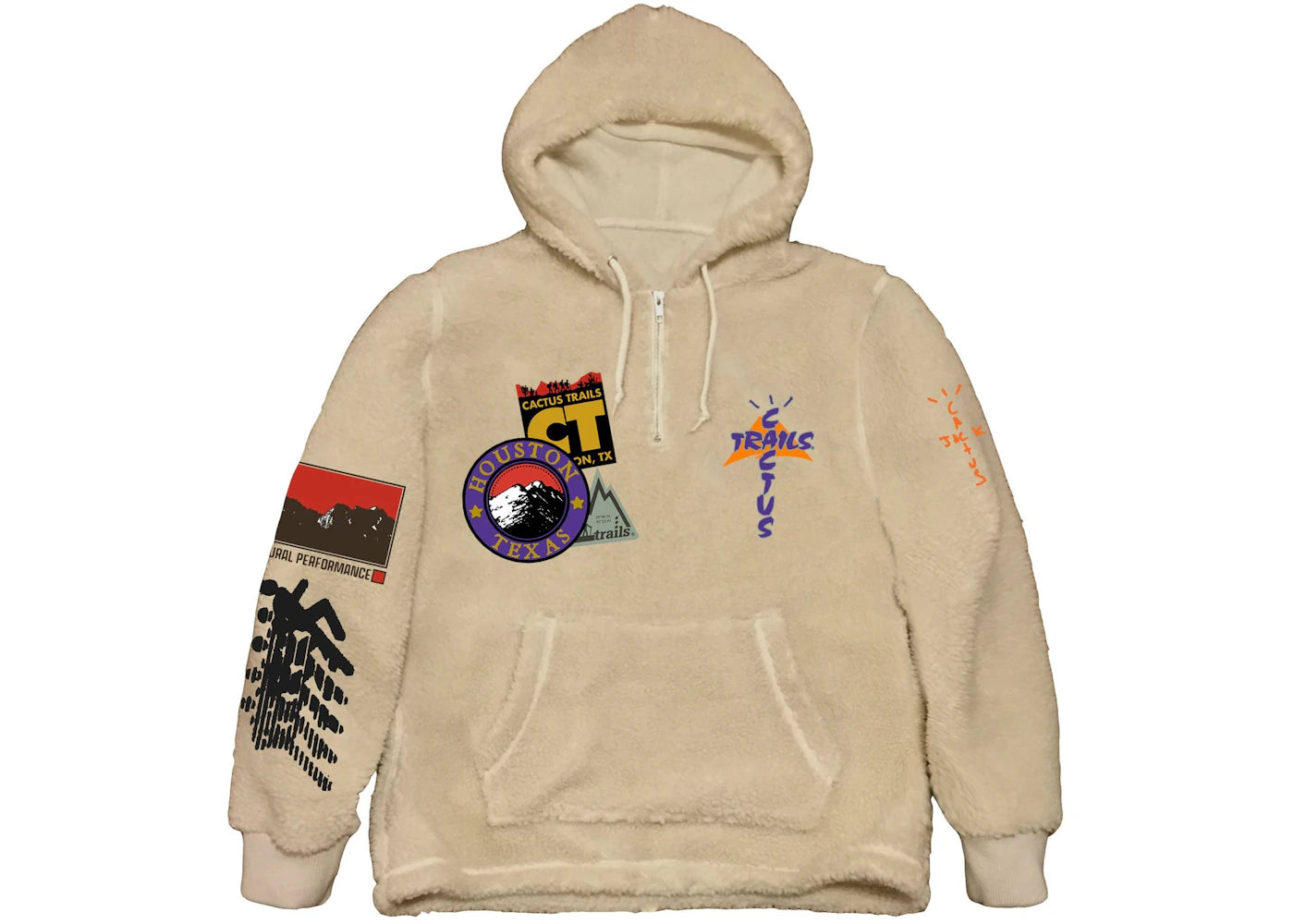 Travis Scott Cactus Trails Half-Zip Sherpa Hoodie Natural sneakers - authentic Travis Scott shoes