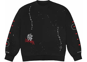 Travis Scott Stitched Crewneck Black