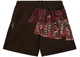 Travis Scott x Mitchell & Ness Alabama Crimson Tide Basketball Shorts Brown