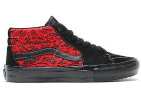 Vans Sk8 Grosso Mid Premier Black Red Lace