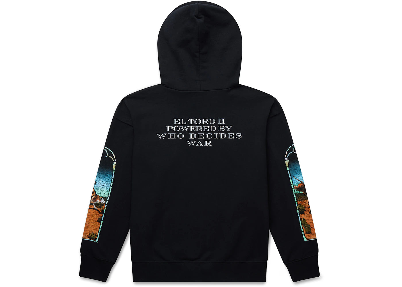 Who Decides War x EST Gee Stained Glass Hoodie Schwarz