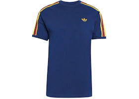 adidas 3-Stripes T-Shirt Dark Blue Crew Yellow Power Blue