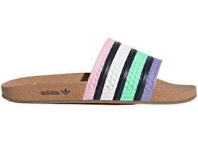 adidas Adilette Cork Slides Pulse Mint Legend Ink Light Purple