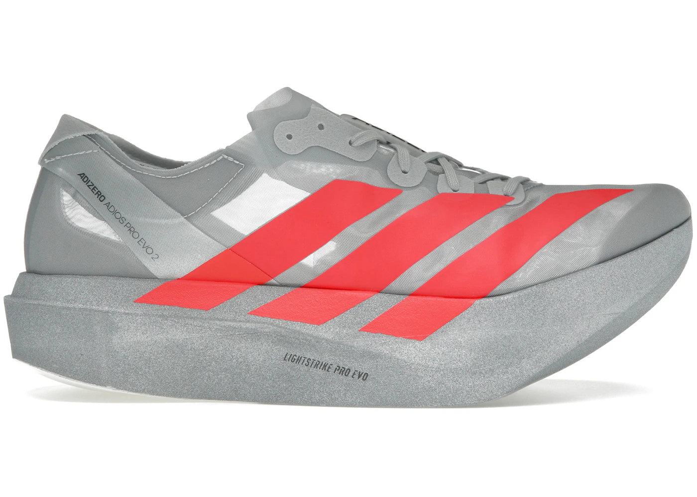 adidas Adizero Adios Pro Evo 2 Silver Metallic Lucid Red