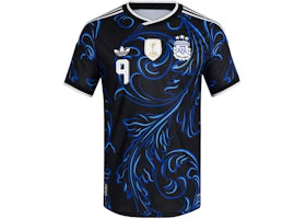 adidas Argentina 26 Away Authentic Alvarez Jersey Black/Lucid Blue/Blue Burst