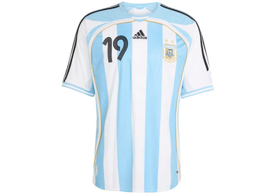 adidas Argentina Home 2006 Messi Jersey White/Clear Blue