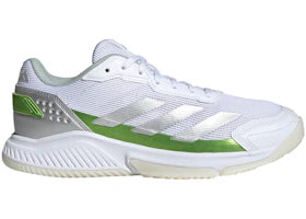 adidas Courtquick Padel Cloud White Silver Metallic Lucid Lemon (Women's)