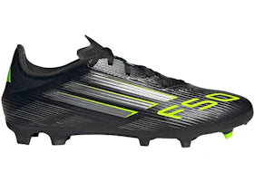 adidas F50 League FG/MG Core Black Iron Metallic Lucid Lemon