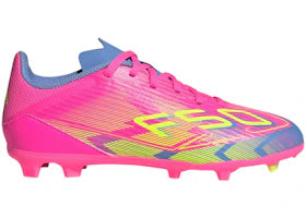 adidas F50 League FG/MG Lucid Pink Lucid Lemon Blue Fusion (Kids)