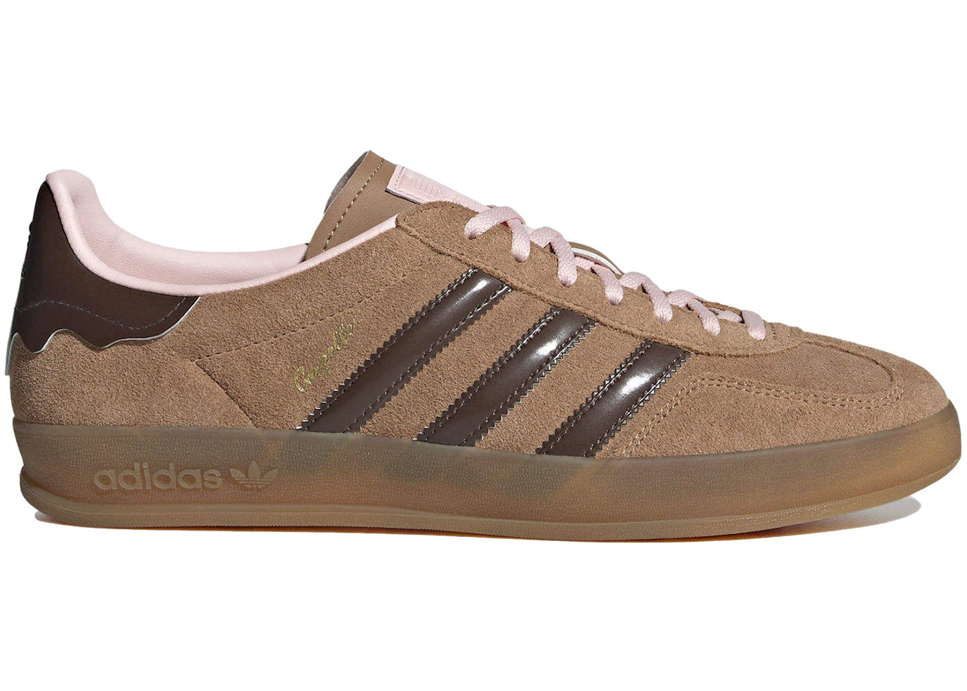 adidas gazelle silver green womens adidas Gazelle Indoor Cardboard Brown Sandy Pink Gum