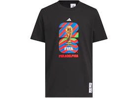 adidas Kids FIFA World Cup 26 Host City Philadelphia Graphic T-shirt Black