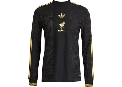 adidas Mexico Gold Long Sleeve Jersey Black