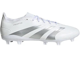 adidas Predator 24 League Low FG Cloud White Silver Metallic Grey