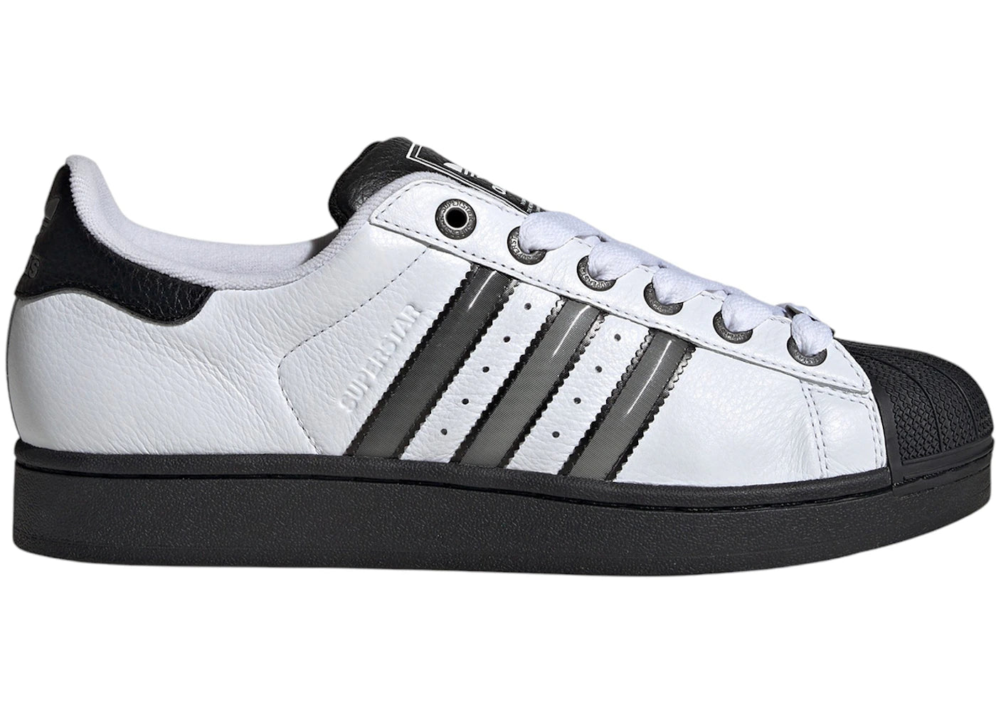 adidas Superstar II Cloud White Matte Silver Core Black sneakers - authentic adidas shoes