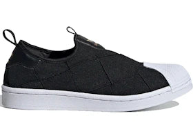 adidas Superstar Slip-On Core Black Cloud White Pink (Women's)