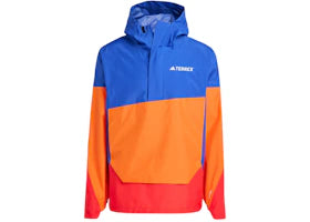 adidas Terrex Xploric .5L Climaproof Anorak Semi Lucid Blue/Semi Impact Orange/Pure Ruby