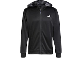 adidas Train Essentials Camo Full-Zip Hoodie Black