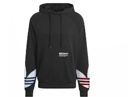 adidas Tricolor Trifoil Pullover Hoodie Black