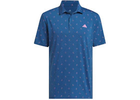 adidas Ultimate365 Essence Print Climacool Polo Shirt Dusky Petrol