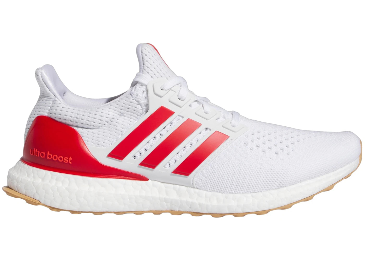 adidas Ultra Boost 1.0 Cloud White Better Scarlet Gum sneakers - authentic adidas shoes