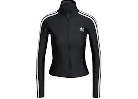 adidas Women's Adicolor 3-Stripes Slim Track Top Black