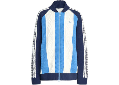 adidas Women's Archive Cutline Knit Track Top Night Indigo/Ash Blue