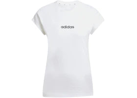 adidas Women's Essentials Linear Cotton T-Shirt White/Black