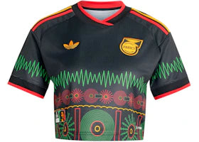 adidas Women's Jamaica 2026 Bob Marley Away Cropped Jersey Black