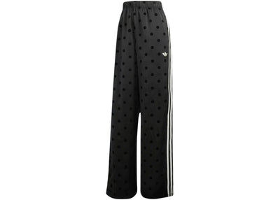 adidas Women's Satin Polka Dots Wide Leg Pant Black