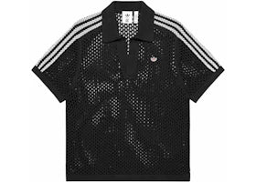 adidas x Edison Chen Crochet Polo Shirt Charcoal
