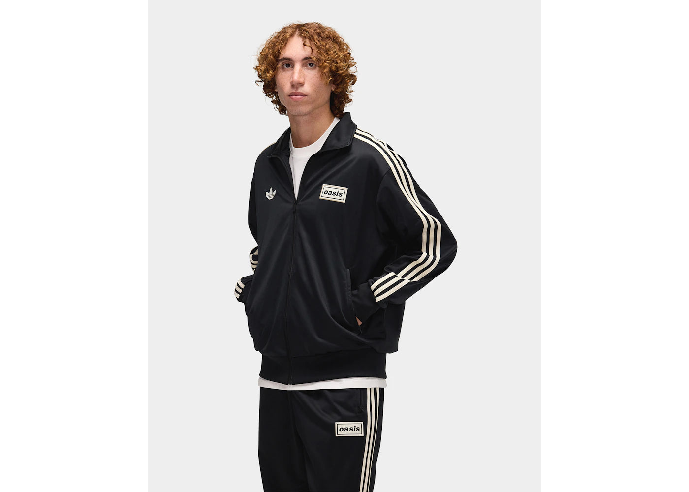 adidas x Oasis Tour Firebird Trainingsjacke Schwarz