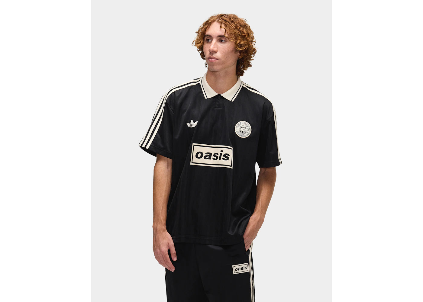 adidas x Oasis Tour Jacquard Jersey Schwarz