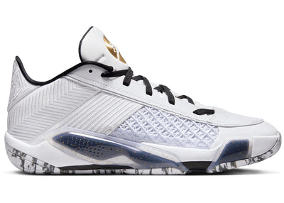 Jordan 38 Low White Metallic Gold Black