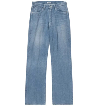 Auralee Selvedge Faded Light Denim Pants Light Indigo