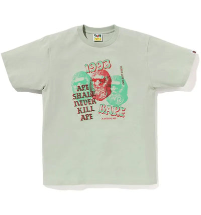 BAPE Pigment Three Ape Head Tee Green