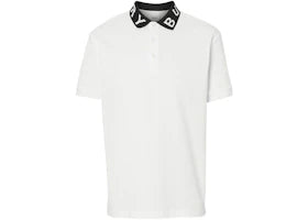 Burberry Ryland Collar Logo Polo White/Black