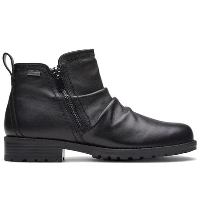 Clarks Aspra Walk Waterproof Black Leather (Women's)