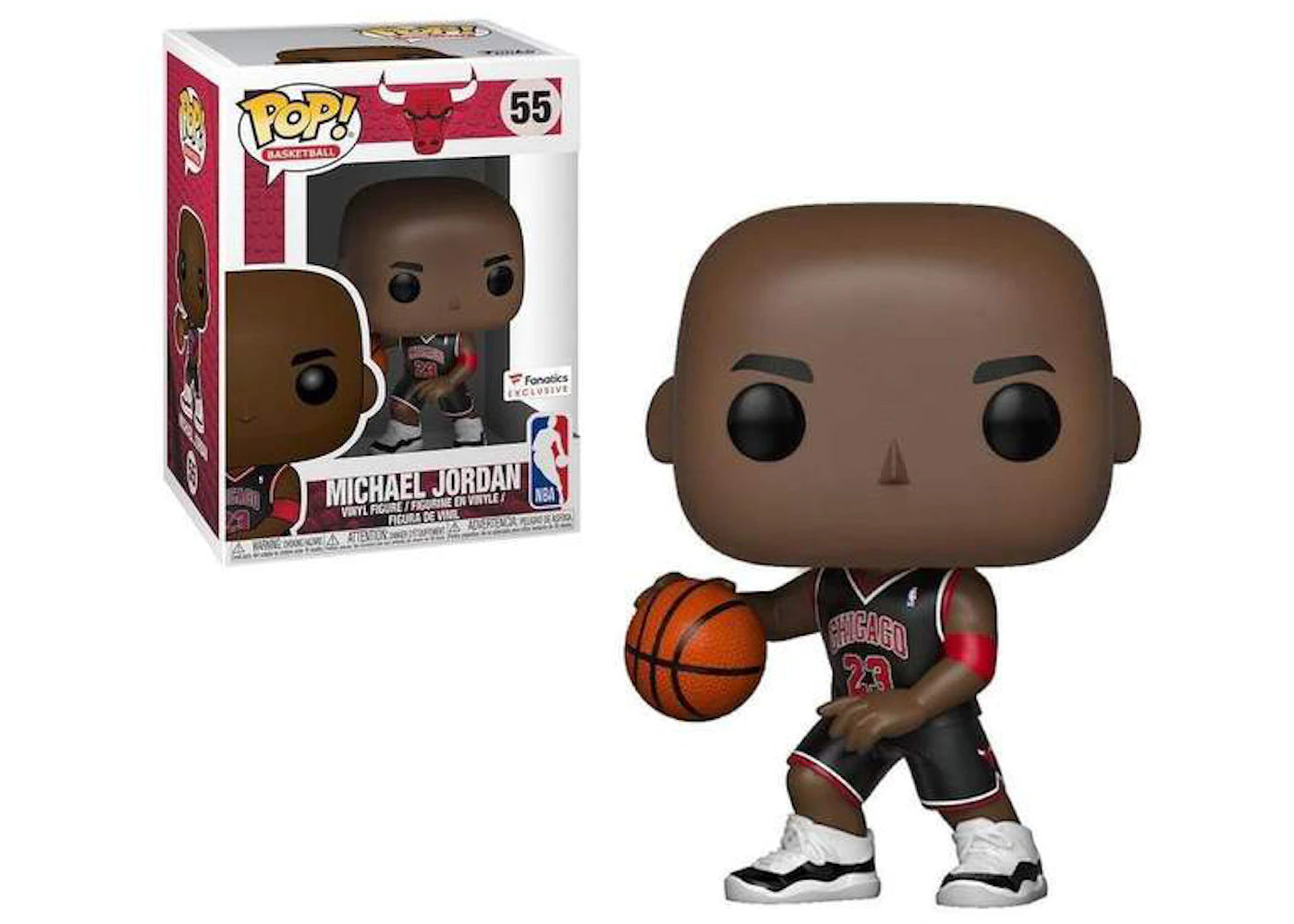 Funko Pop! Basketball Chicago Bulls Michael Jordan Black Jersey Fanatics Exclusive Figure #55