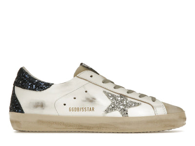 Golden Goose Super-Star White Blue Glitter (Women's)