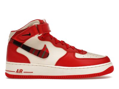 Nike Air Force 1 Mid '07 LX Plaid Cream Red
