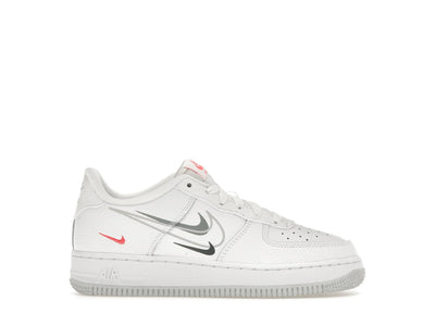 Nike Air Force 1 Low Multi-Swoosh White Particle Grey Photon Dust Bright Crimson (GS)