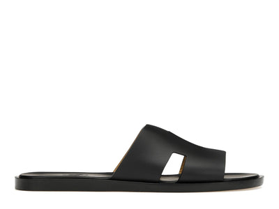 Hermes Izmir Sandal Noir Smooth Calfskin Leather