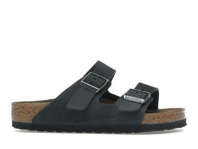 Birkenstock Arizona, geöltes Leder, Schwarz