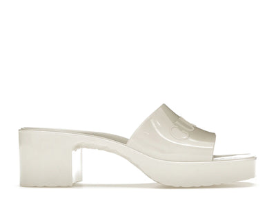 Gucci 60mm Slide Sandal White Rubber