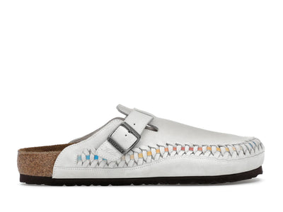 Birkenstock Boston Geflochtenes Wildleder Kith Antikweiß Batik