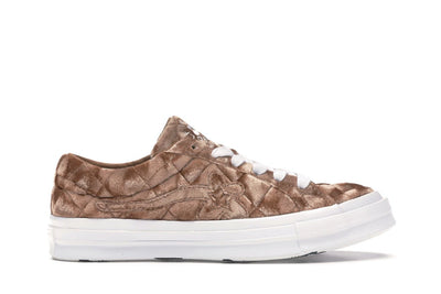 Converse One Star Ox Golf le Fleur TTC Quilted Velvet Brown Sugar